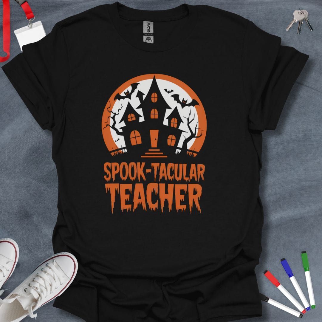 Teacher T-Shirt Black / S Spook-tacular Teacher Halloween T-Shirt