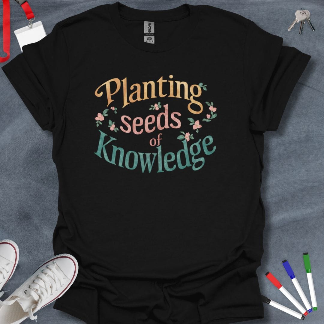 Teacher T-Shirt Black / S Knowledge Blooming T-Shirt