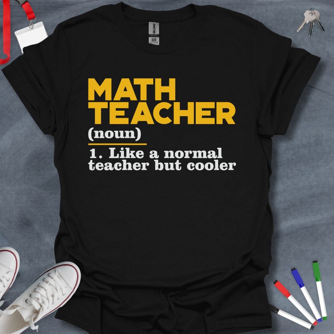 Teacher T-Shirt Black / S "Cool Math Teacher" Definition T-Shirt