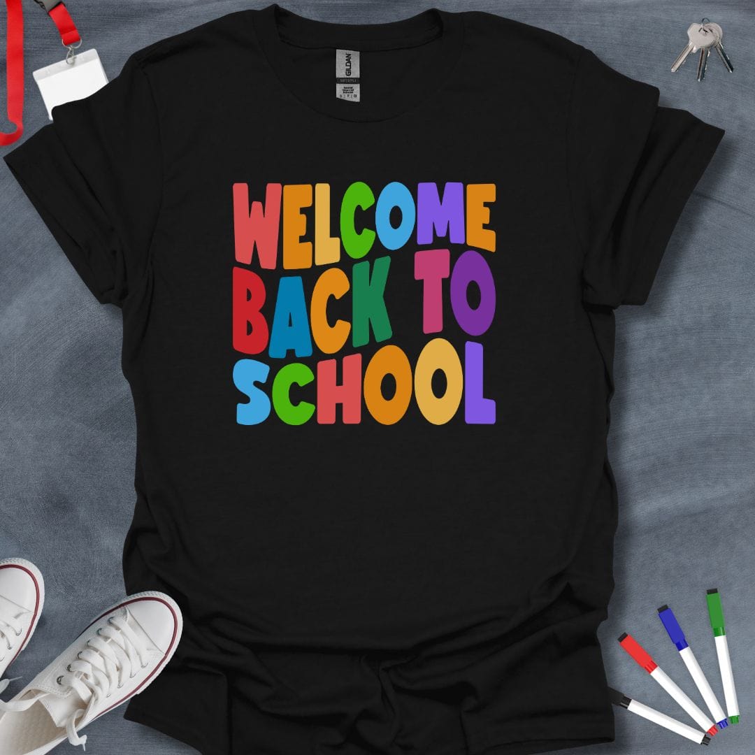 Teacher T-Shirt Black / S Colorful Welcome Back to School T-Shirt