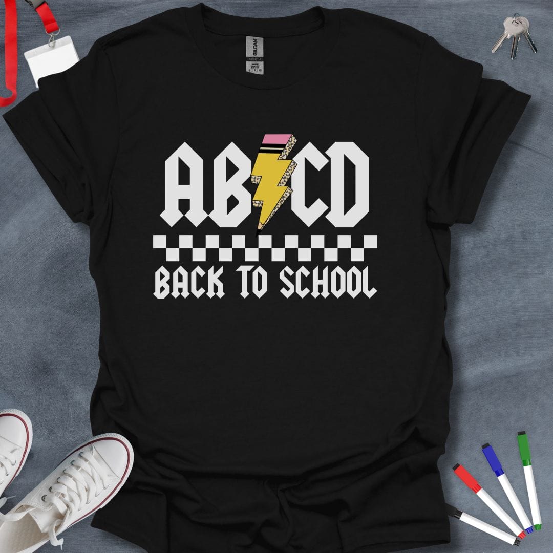 Teacher T-Shirt Black / S ABCD Back to School T-Shirt