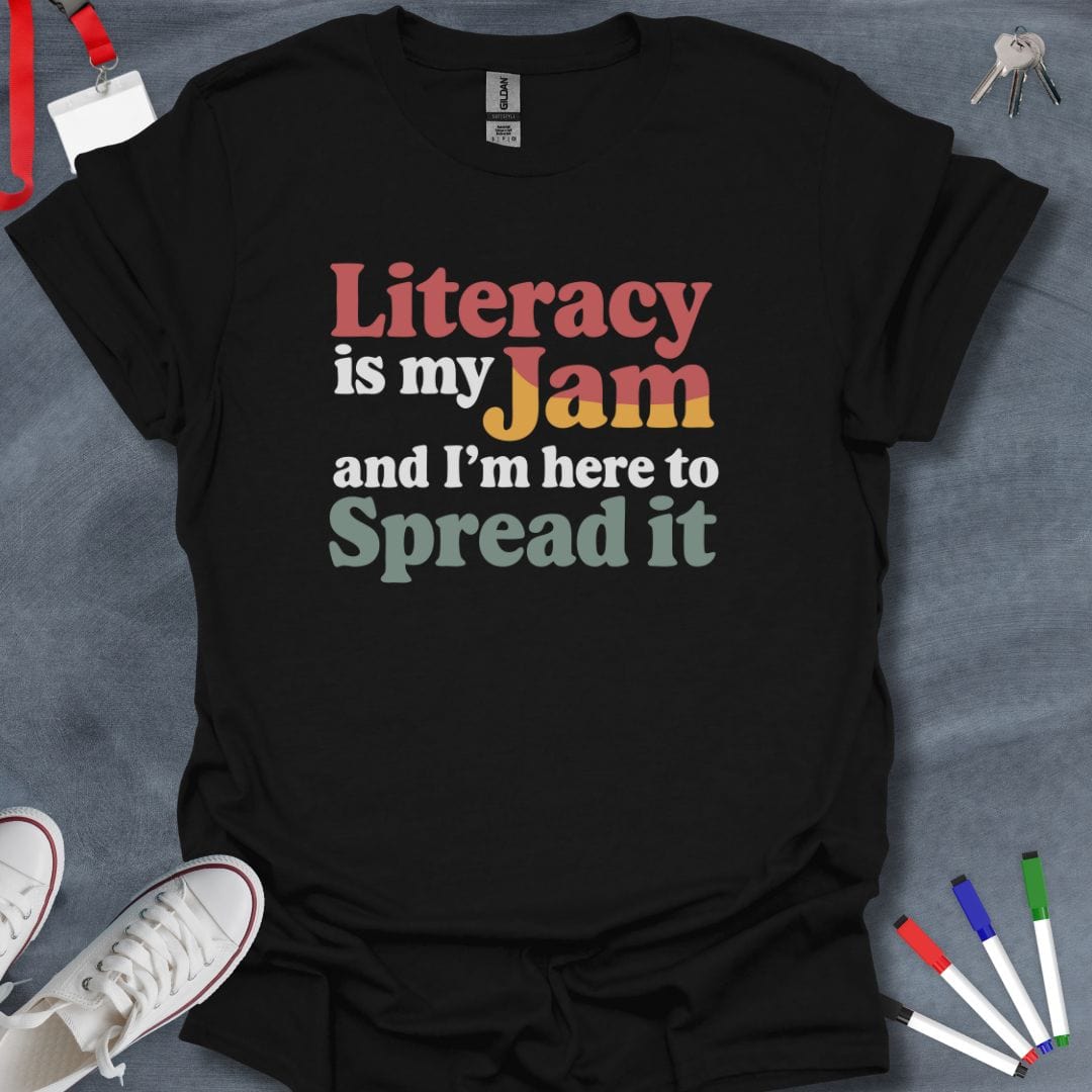 Teacher T-Shirt Black / S Spread the Literacy Love T-Shirt