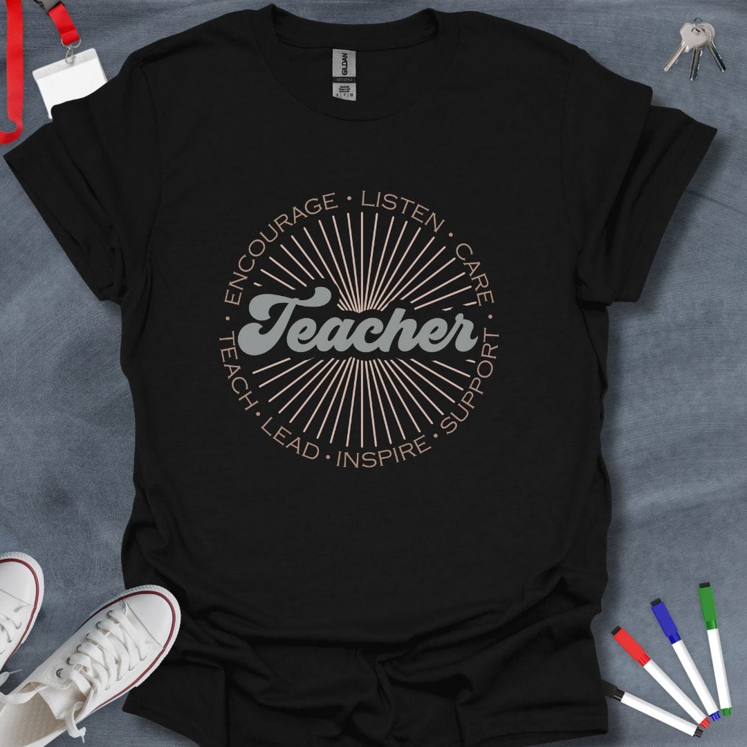 Teacher T-Shirt Black / S Inspiring Teacher T-Shirt