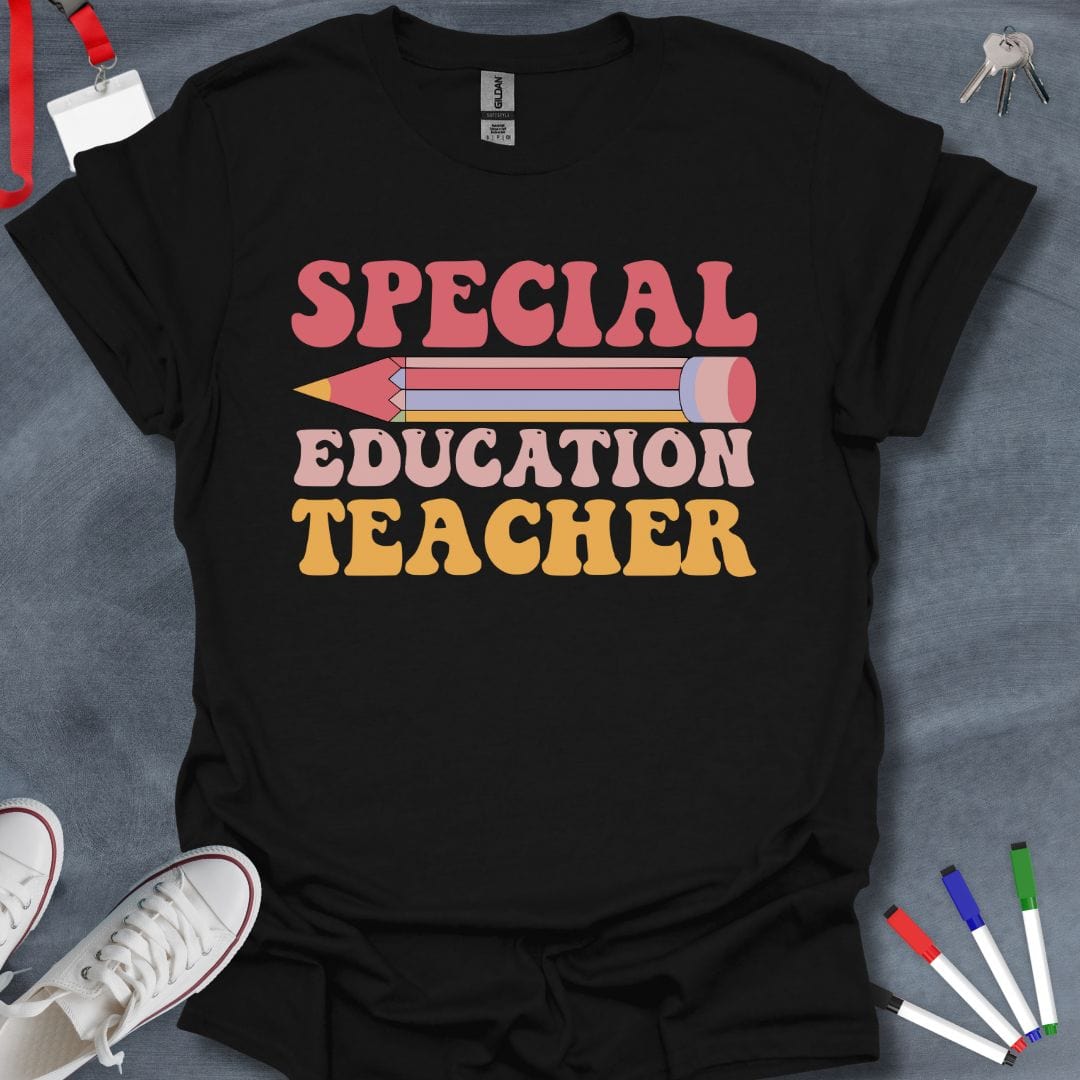 Teacher T-Shirt Black / S Retro Special Education Teacher T-Shirt