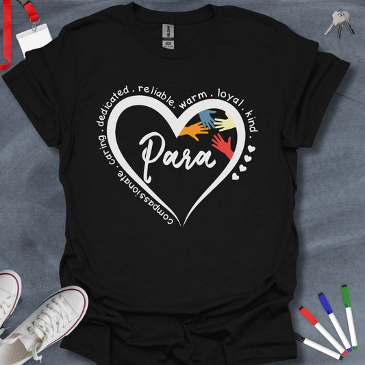 Teacher T-Shirt Black / S Para Heart of Compassion T-Shirt