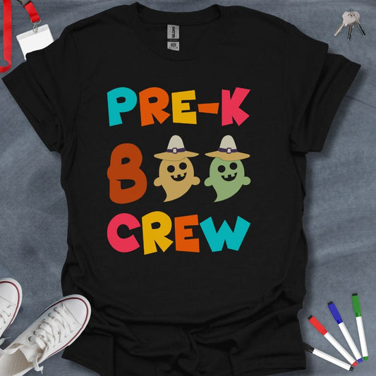 Teacher T-Shirt Black / S Pre-K Boo Crew Halloween T-Shirt