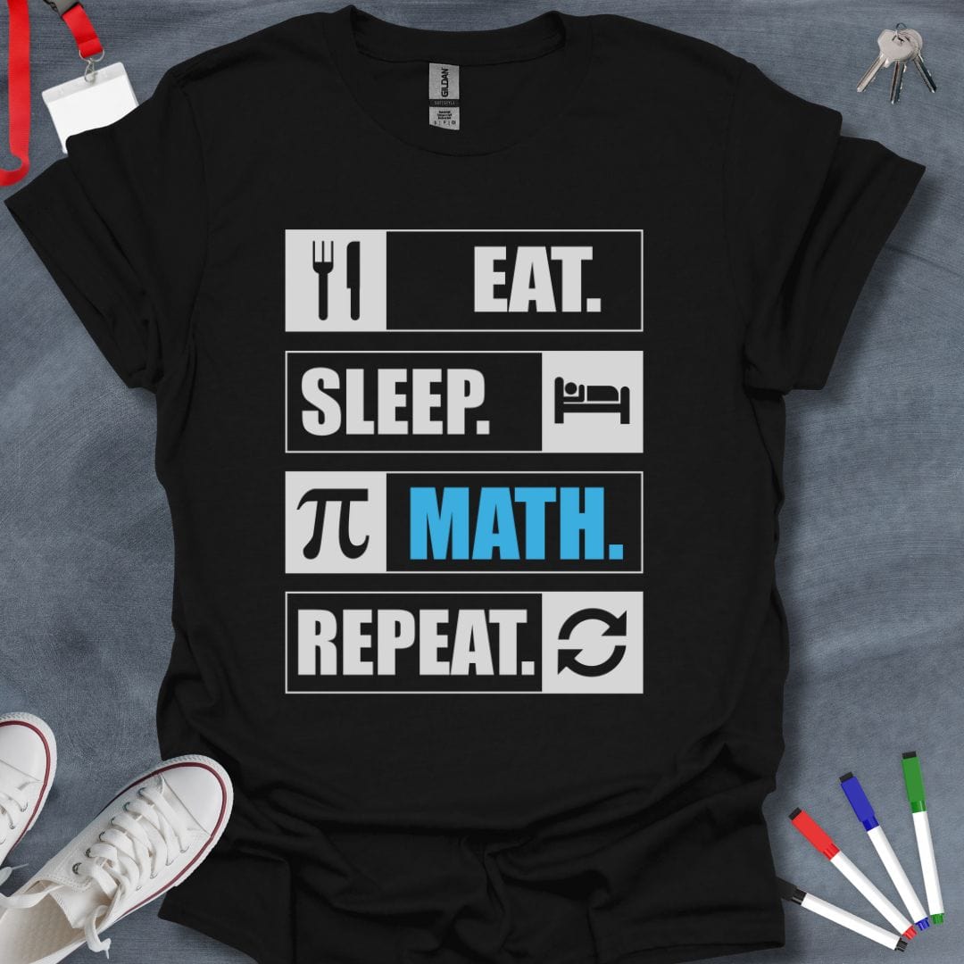 Teacher T-Shirt Black / S Math Routine T-Shirt