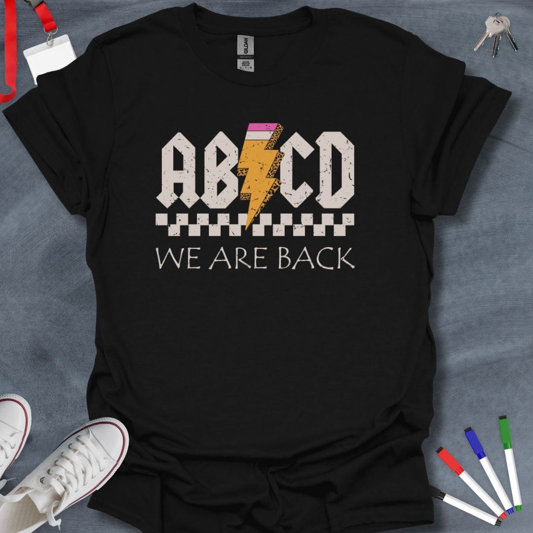 Teacher T-Shirt Black / S Back to School Bold ABCD T-Shirt