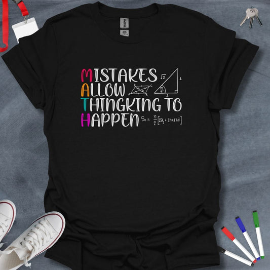 Teacher T-Shirt Black / S Mistakes Allow Thinking to Happen T-Shirt