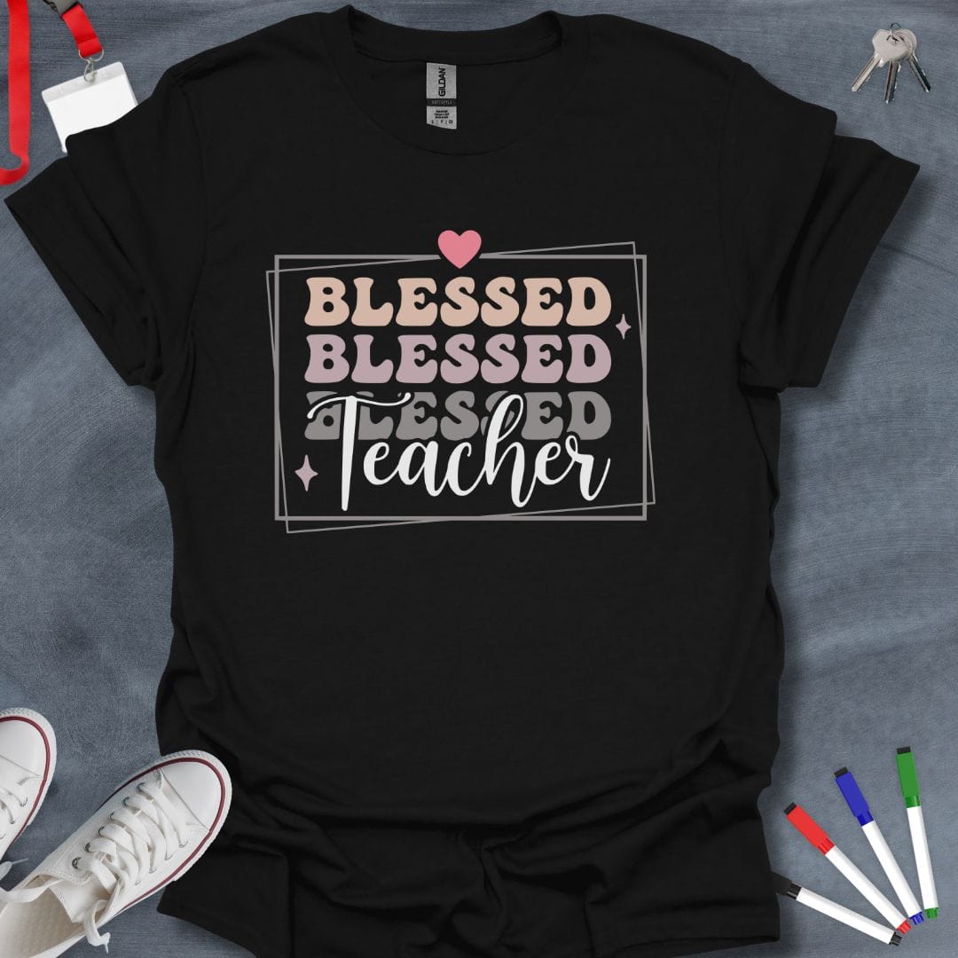 Teacher T-Shirt Black / S Blessed Teacher T-Shirt