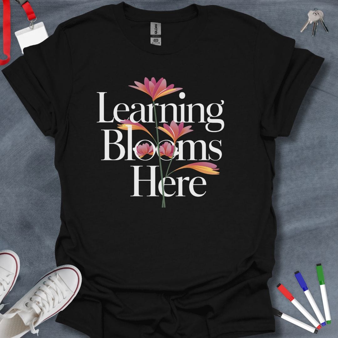 Teacher T-Shirt Black / S Blossom of Learning T-Shirt