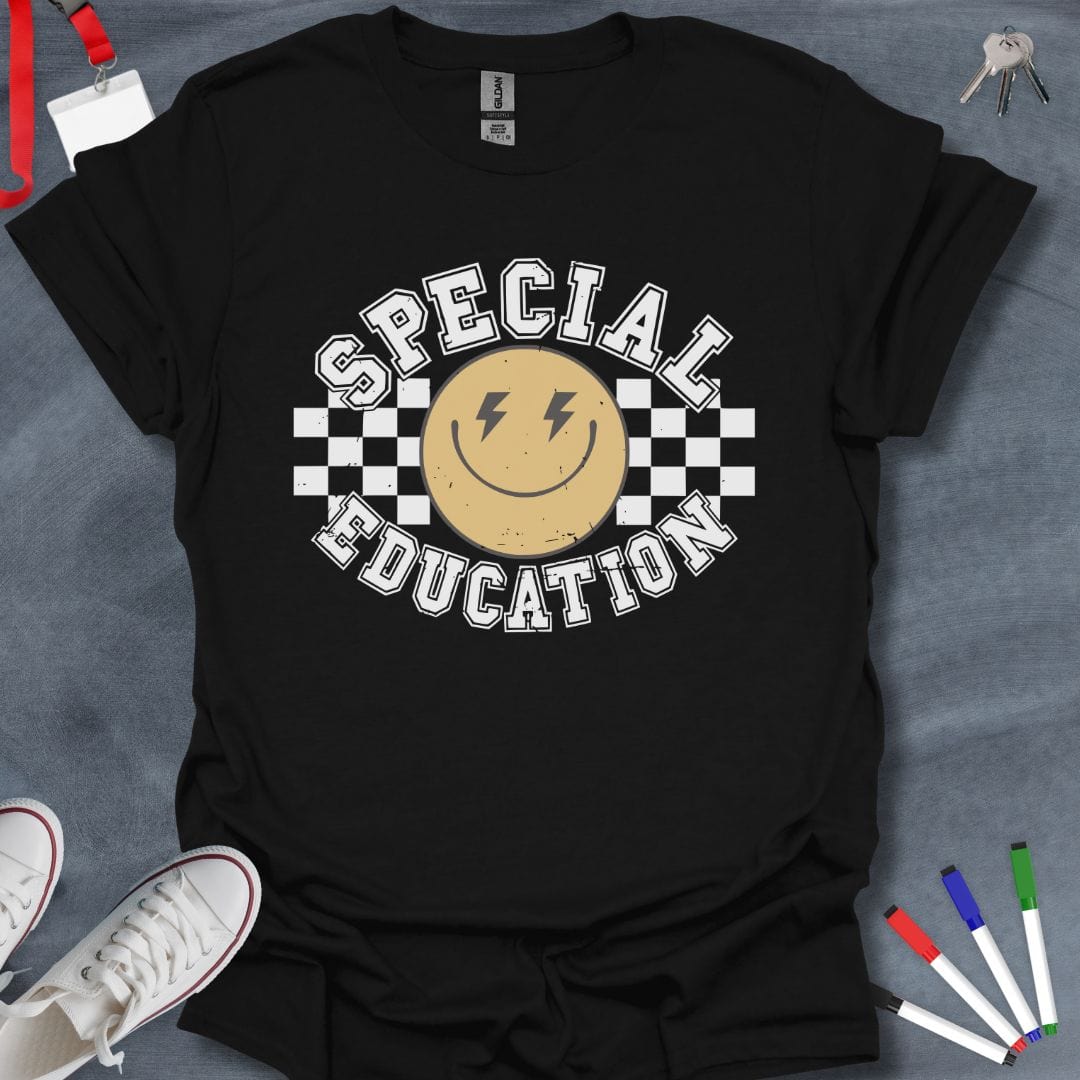 Teacher T-Shirt Black / S Special Education Smiley T-Shirt