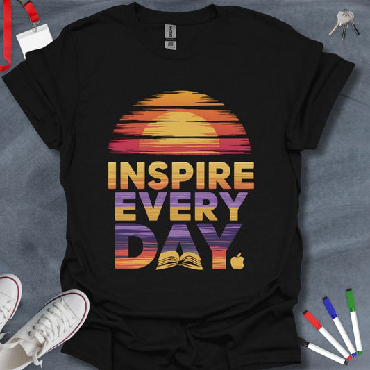 Teacher T-Shirt Black / S Sunset Inspiration Daily T-Shirt