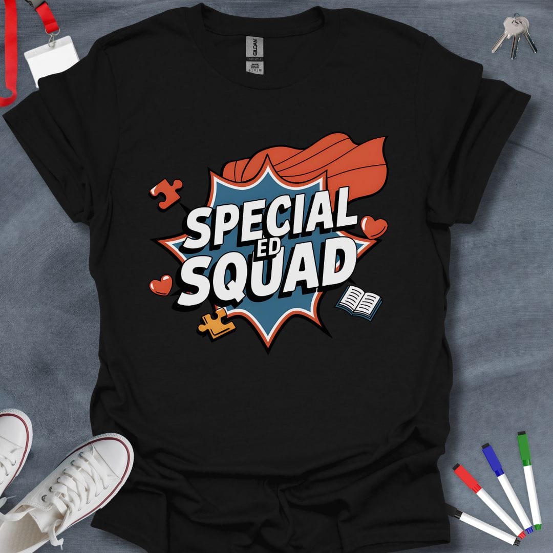 Teacher T-Shirt Black / S Special Ed Squad Hero T-Shirt