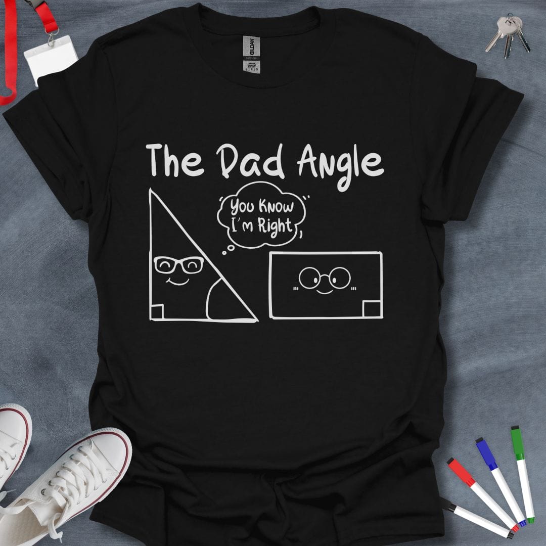 Teacher T-Shirt Black / S The Dad Angle Geometric Dad Joke T-Shirt