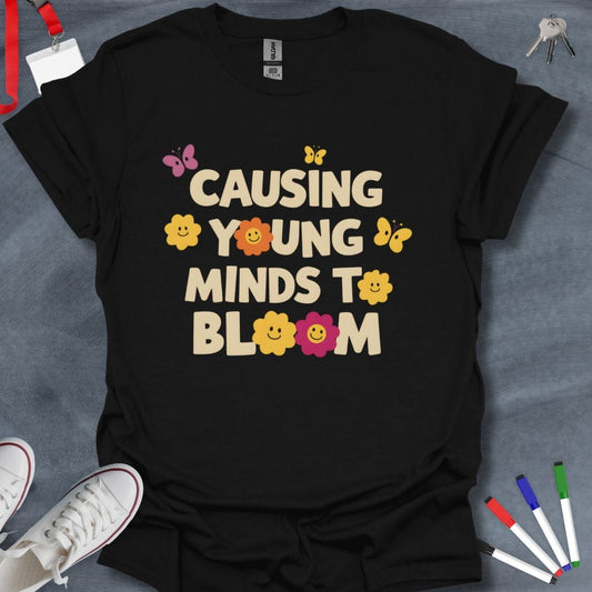 Teacher T-Shirt Black / S Young Minds Bloom T-Shirt