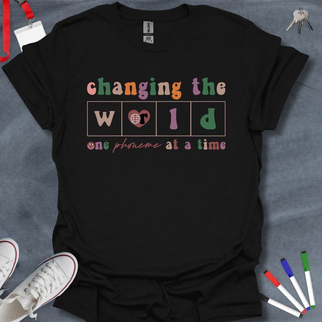 Teacher T-Shirt Black / S Changing the World One Phoneme T-Shirt