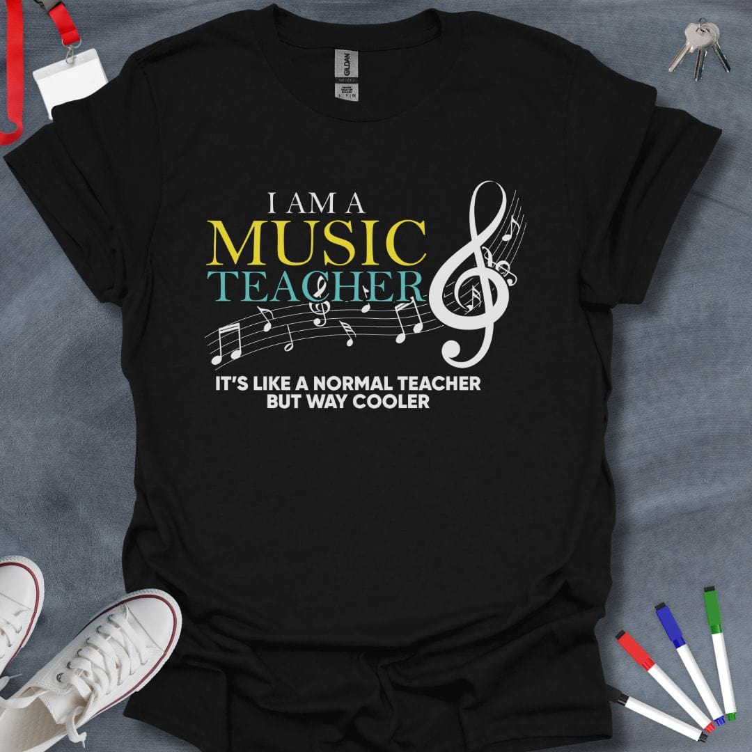 Teacher T-Shirt Black / S Music Teacher Cool T-Shirt