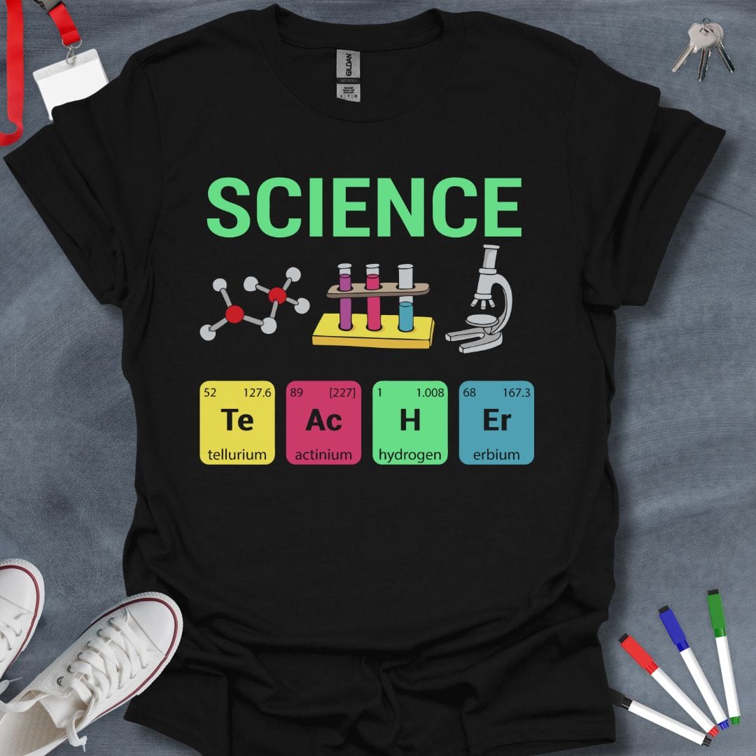 Teacher T-Shirt Black / S Elemental Passion for Science Teacher T-Shirt