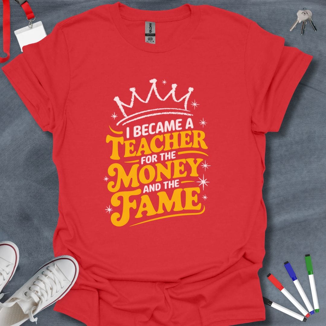 Teacher T-Shirt Red / S Royal Teaching Perks T-Shirt