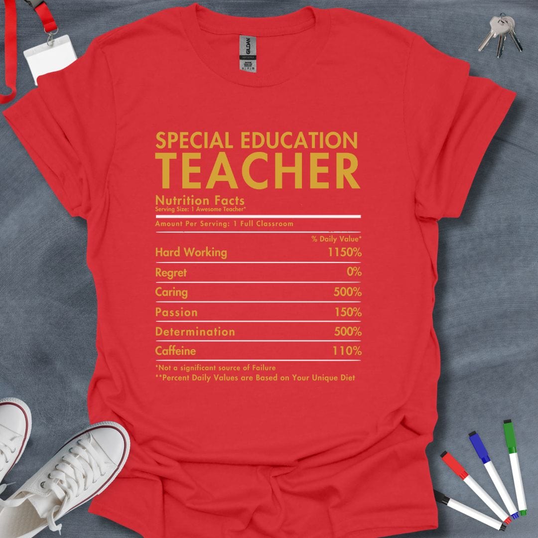 Teacher T-Shirt Red / S Special Ed Teacher Stamina T-Shirt