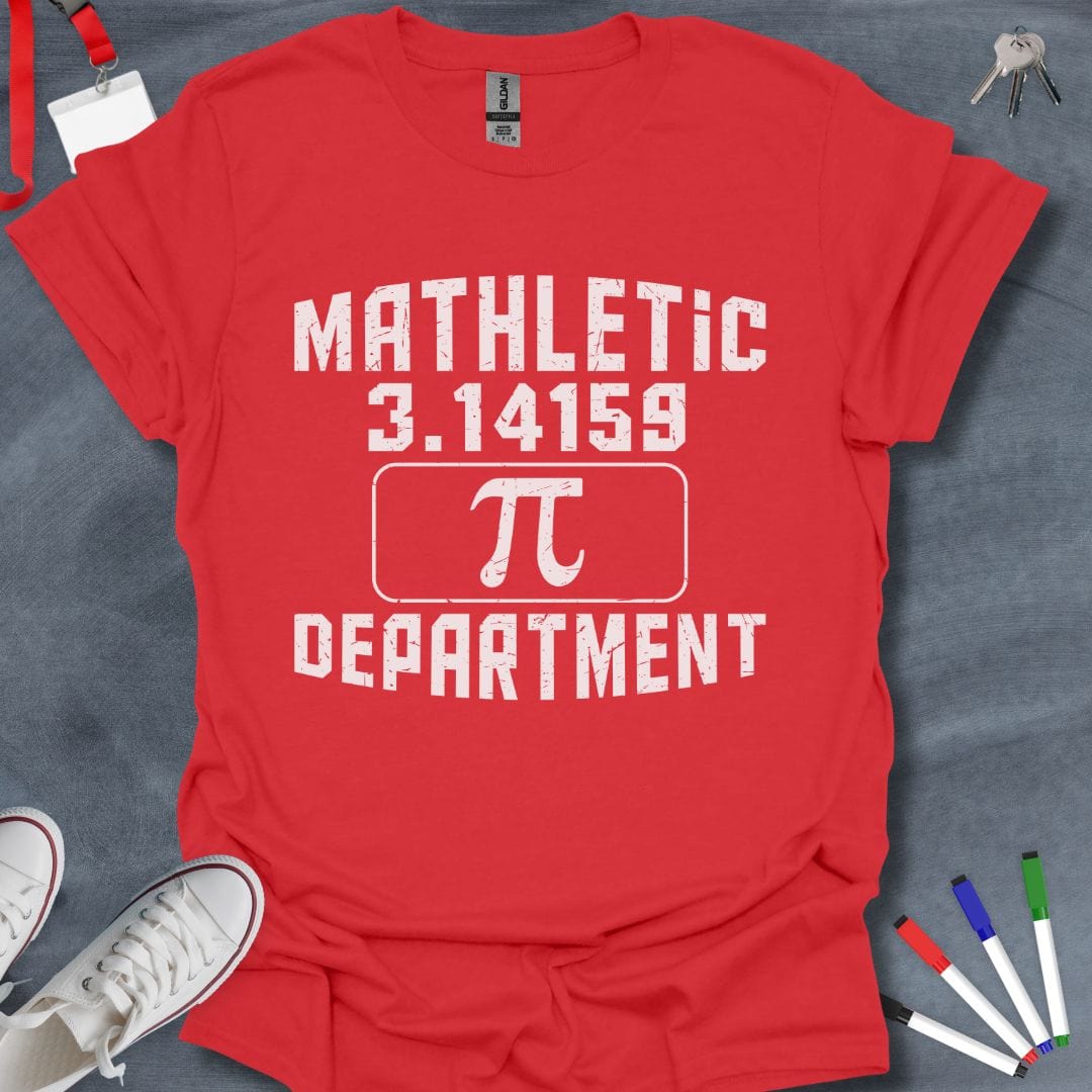 Teacher T-Shirt Red / S Mathletic Department Pi T-Shirt