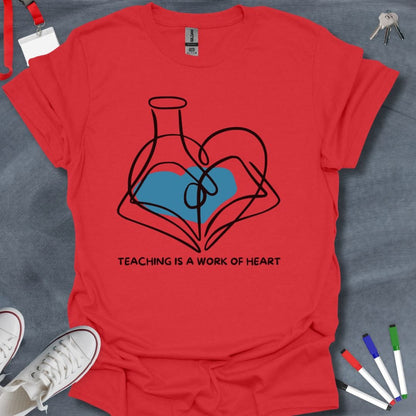 Teacher T-Shirt Heart of Teaching Science T-Shirt