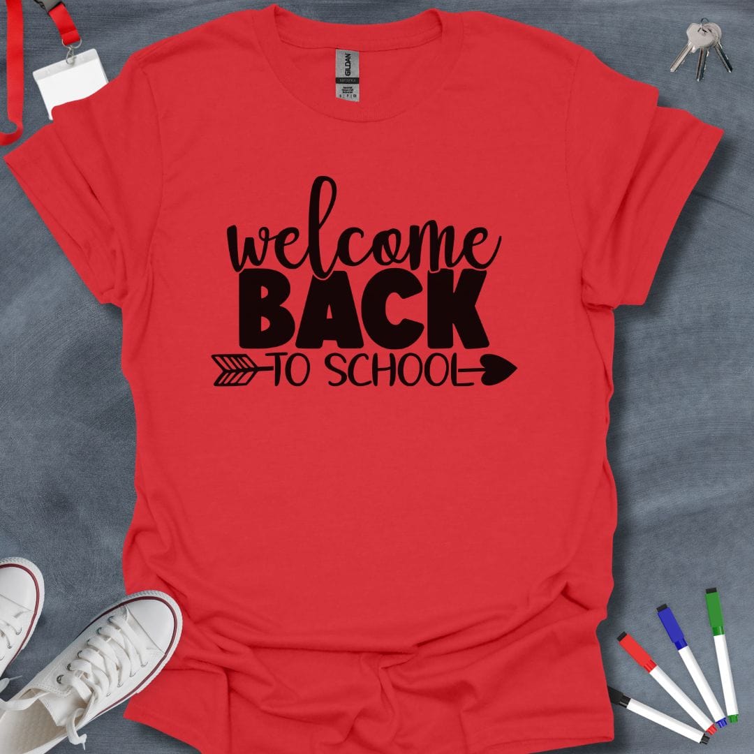 Teacher T-Shirt Red / S Welcome Back Arrow T-Shirt