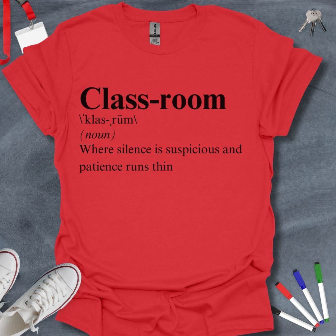 Teacher T-Shirt Red / S Classroom Definition T-Shirt