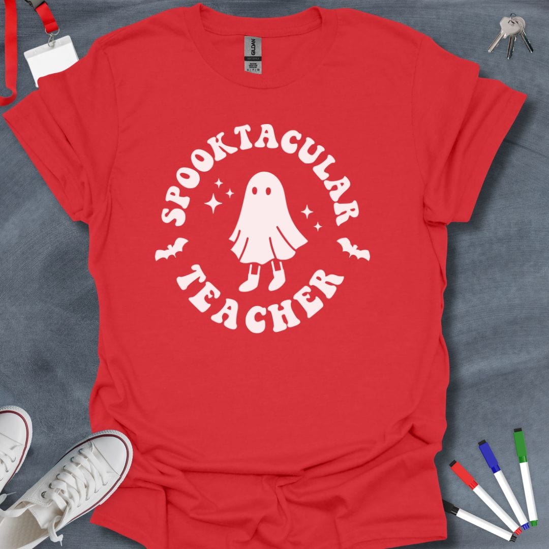 Teacher T-Shirt Red / S Spooktacular Teacher T-Shirt