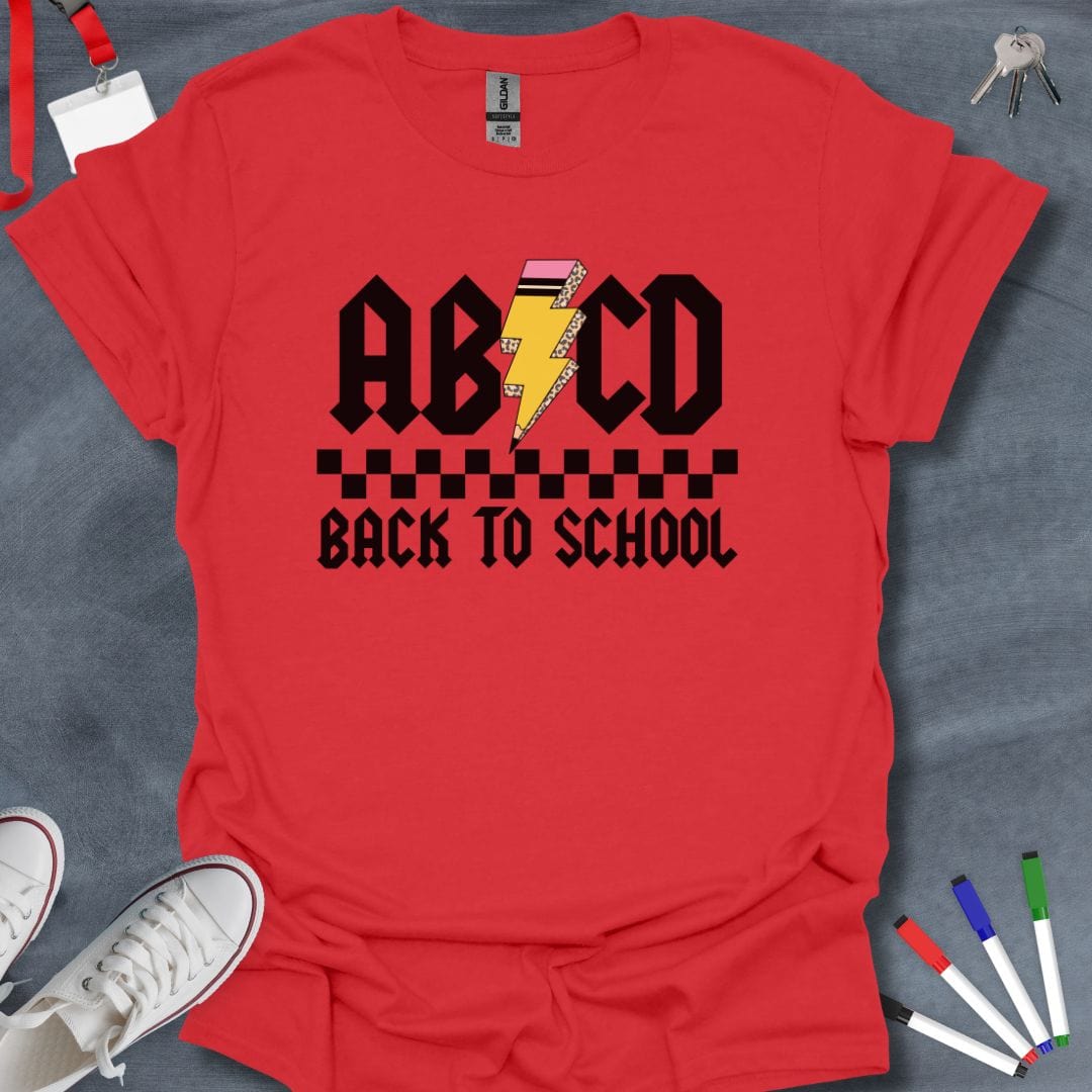 Teacher T-Shirt Red / S ABCD Back to School T-Shirt