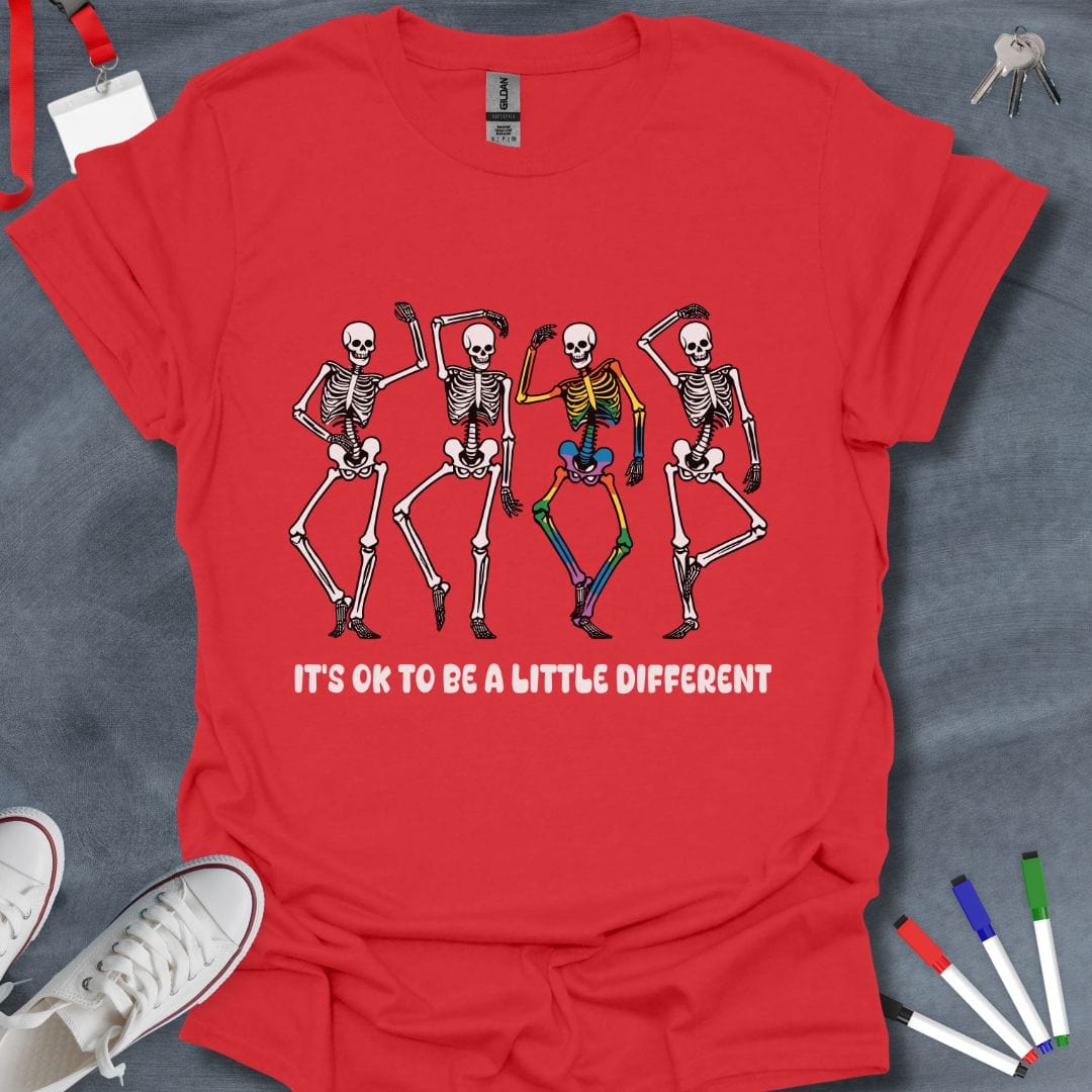 Teacher T-Shirt Red / S Diversity Dance Skeleton T-Shirt