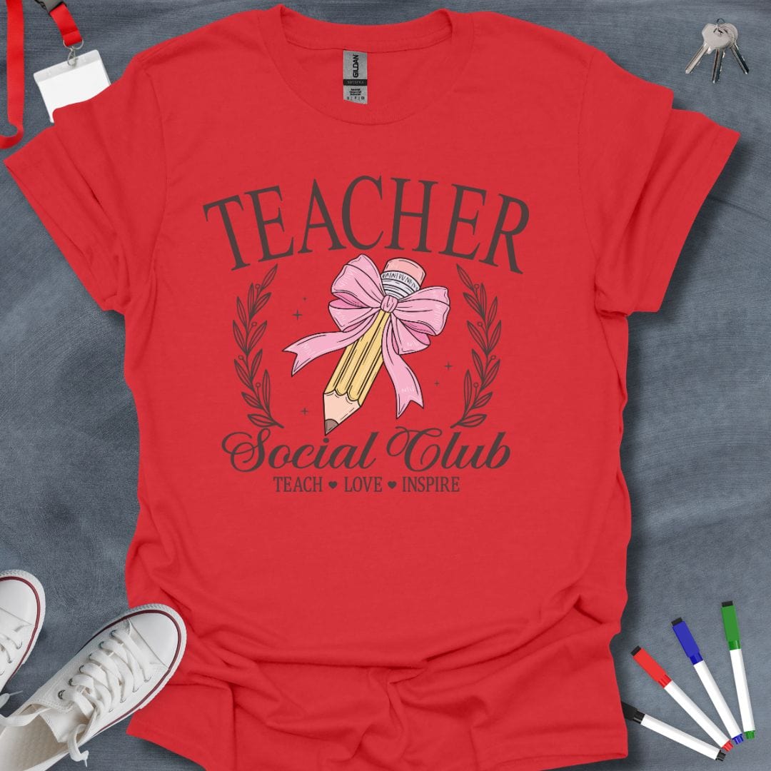 Teacher T-Shirt Red / S Teacher Social Club T-Shirt