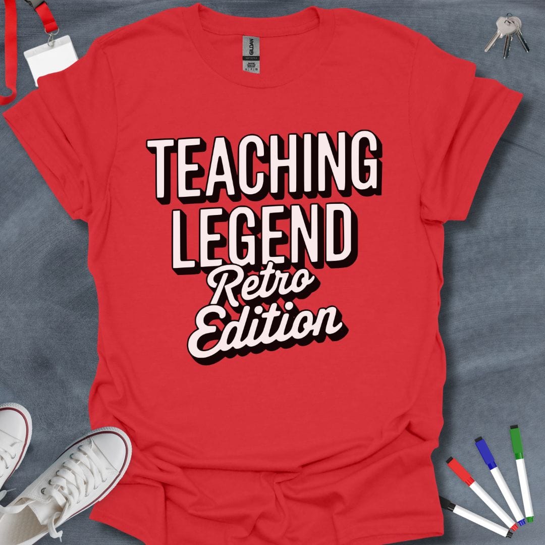 Teacher T-Shirt Red / S Teaching Legend Retro Edition T-Shirt