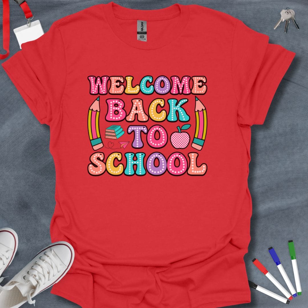 Teacher T-Shirt Red / S Welcome Back to School T-Shirt