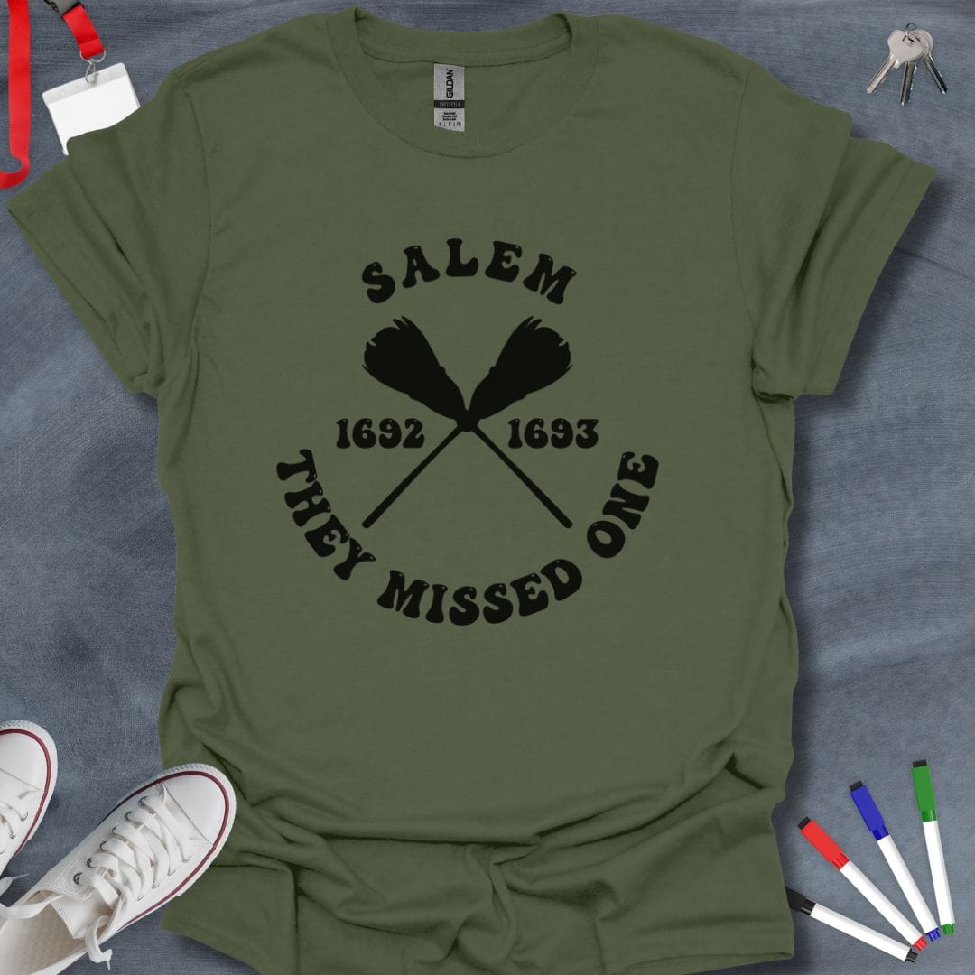 Teacher T-Shirt Military Green / S Salem Witch Trials Survivor T-Shirt