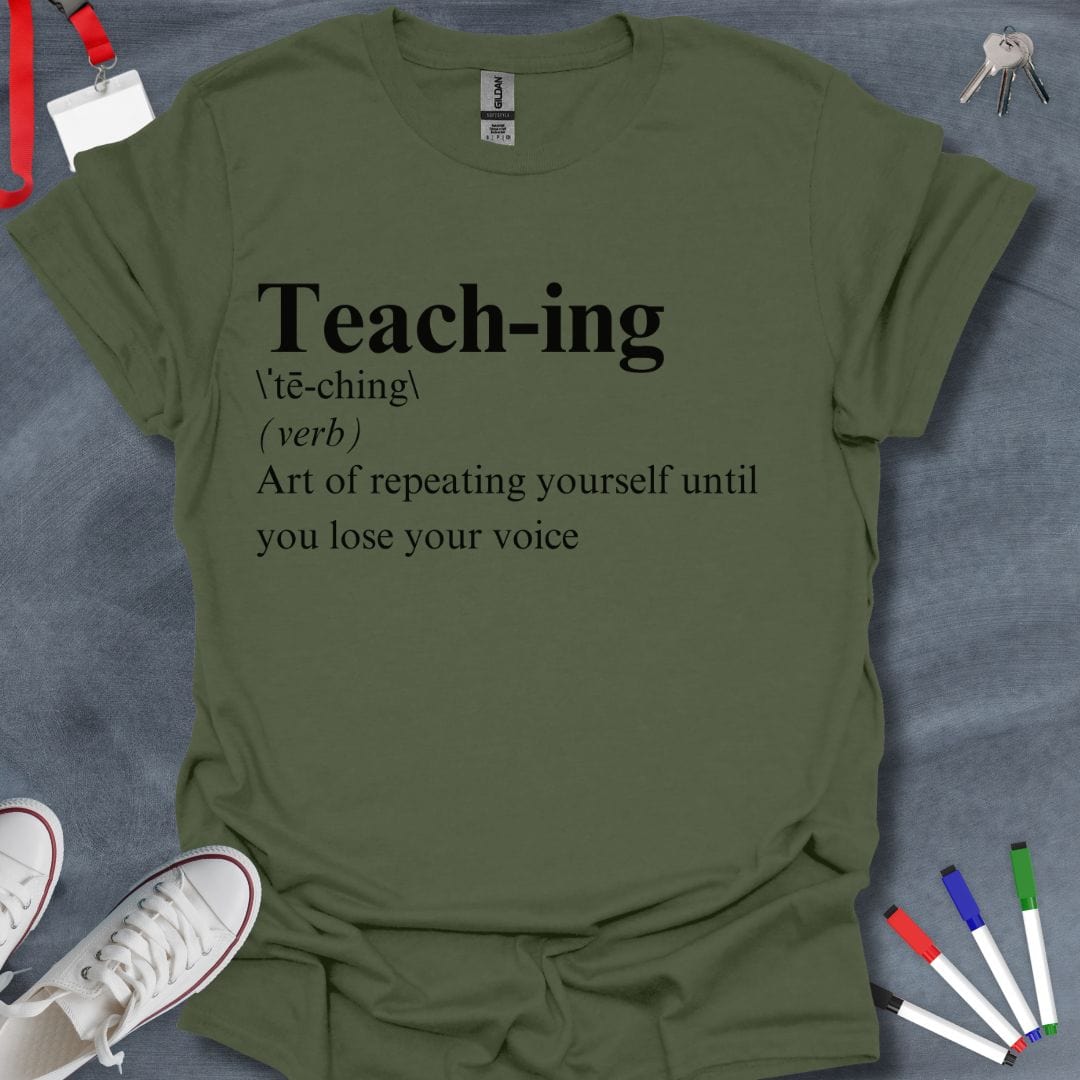 Teacher T-Shirt Military Green / S Teaching with Purpose T-Shirt