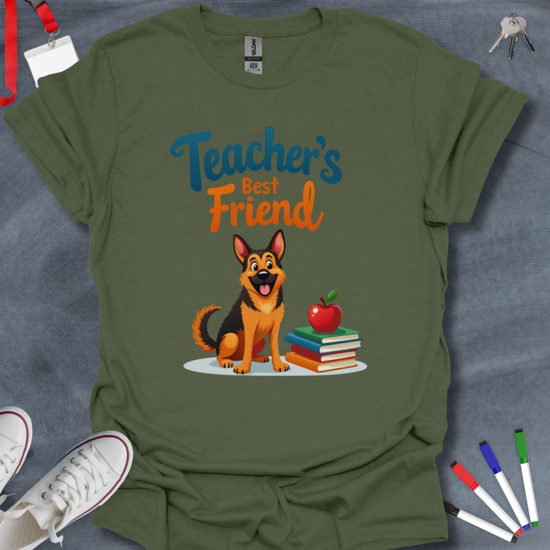 Teacher T-Shirt Military Green / S German Shepherd Pals Educator T-Shirt