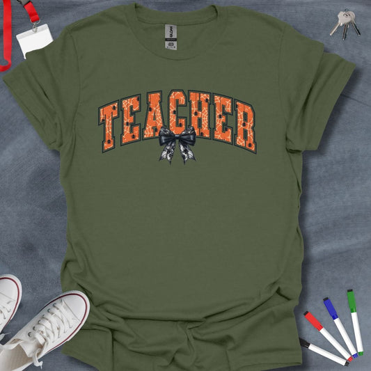 Teacher T-Shirt Military Green / S Halloween Teacher T-Shirt