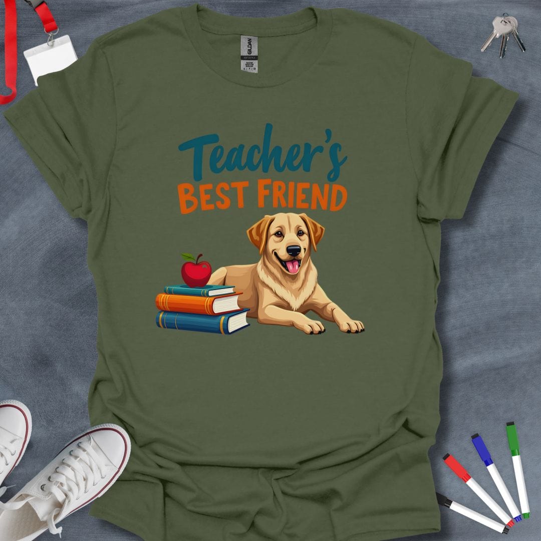 Teacher T-Shirt Military Green / S Labrador Retriever Pals Educator T-Shirt