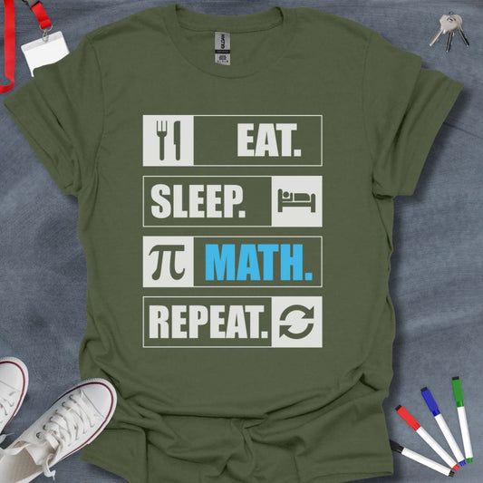 Teacher T-Shirt Military Green / S Math Routine T-Shirt