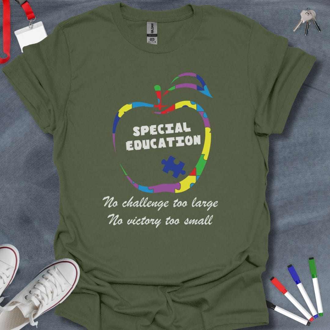 Teacher T-Shirt Military Green / S Special Education Victory T-Shirt