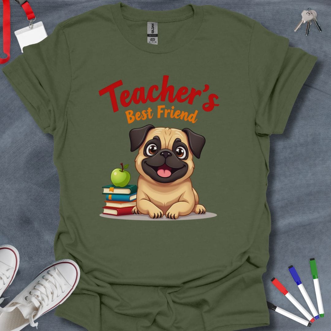 Teacher T-Shirt Charcoal / S Pug Pals Educator T-Shirt