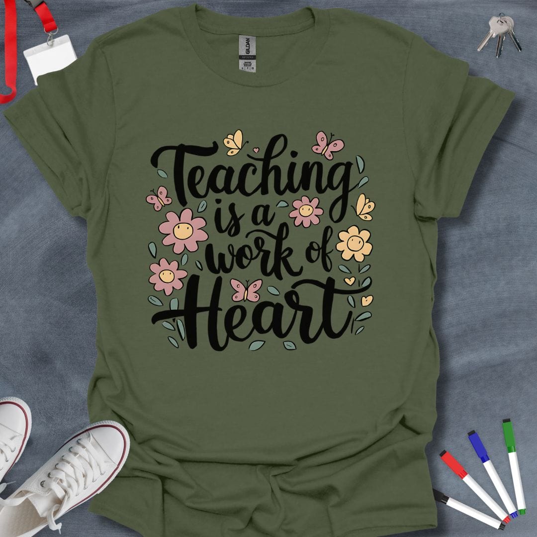 Teacher T-Shirt Military Green / S Heartfelt Teaching T-Shirt