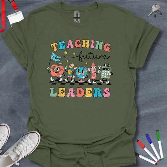 Teacher T-Shirt Military Green / S Shaping Future Leaders T-Shirt