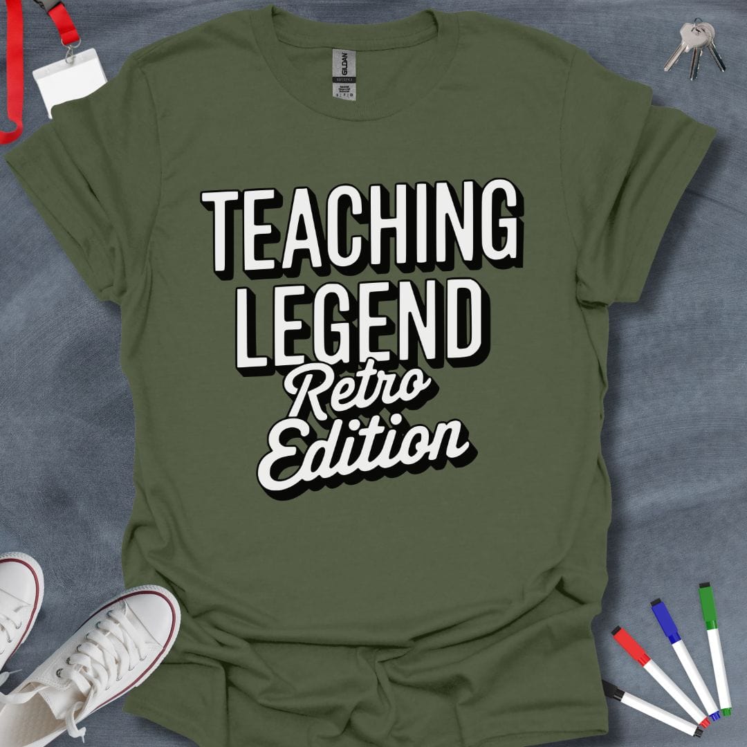 Teacher T-Shirt Military Green / S Teaching Legend Retro Edition T-Shirt