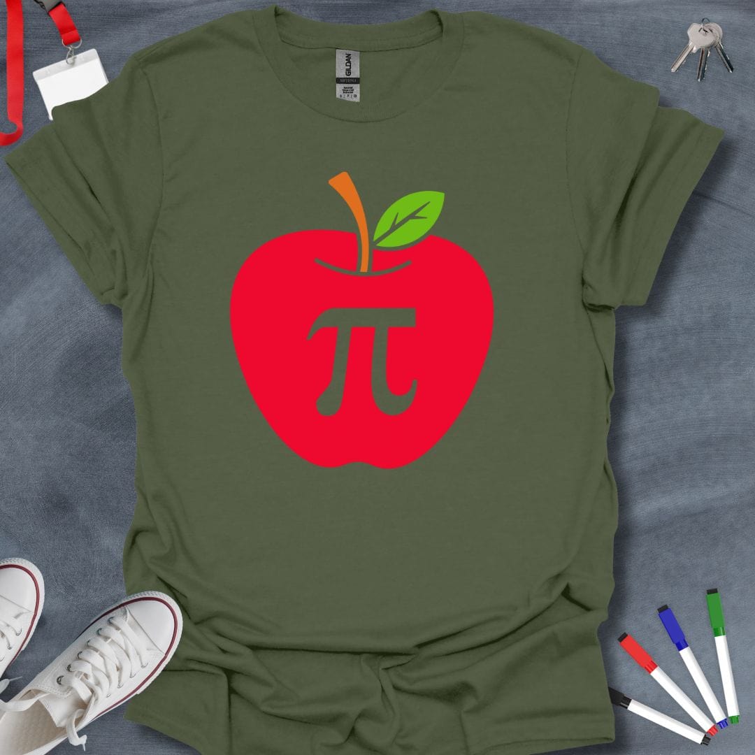 Teacher T-Shirt Military Green / S Apple Pi Educator T-Shirt