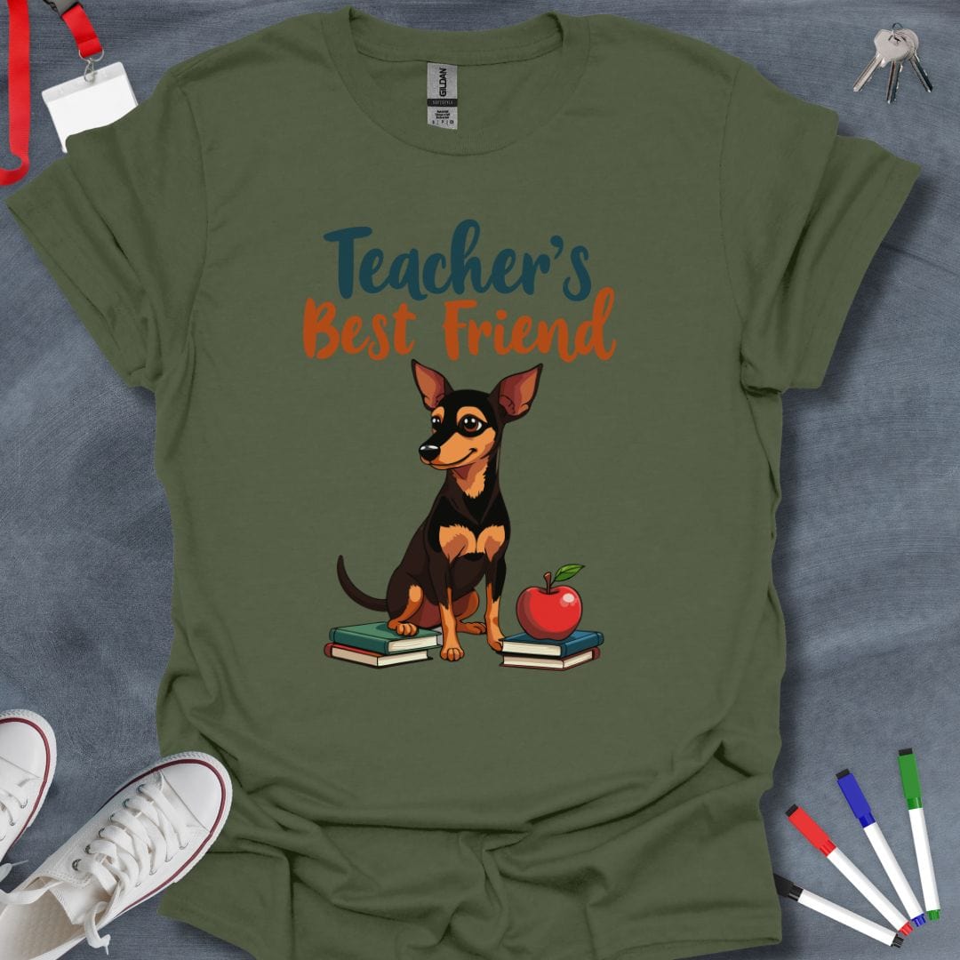 Teacher T-Shirt Military Green / S Min Pin Pals Educator T-Shirt