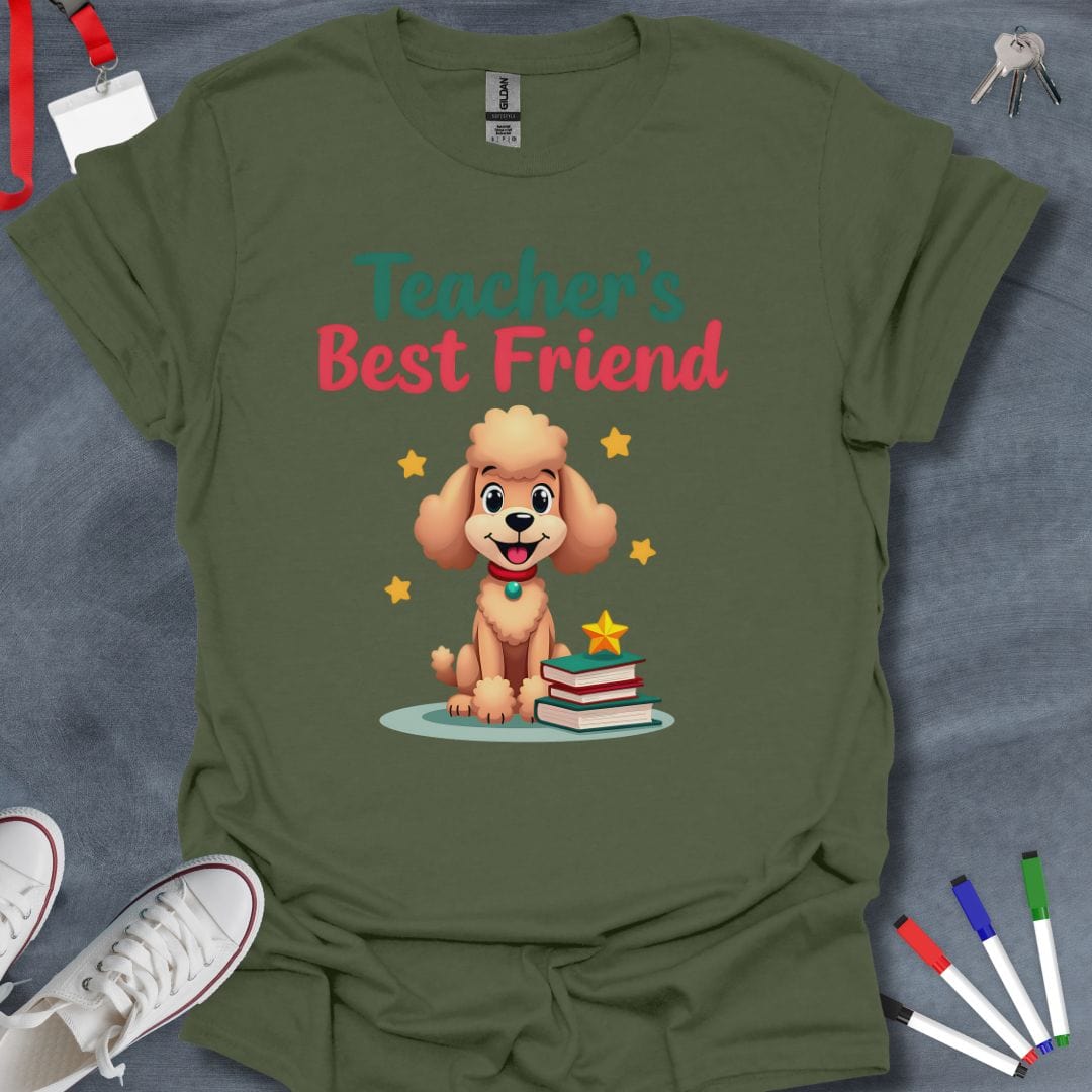 Teacher T-Shirt Military Green / S Poodle Pals Educator T-Shirt