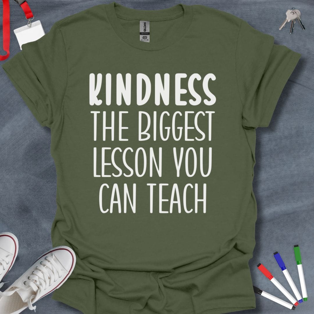 Teacher T-Shirt Military Green / S Kindness Lesson T-Shirt